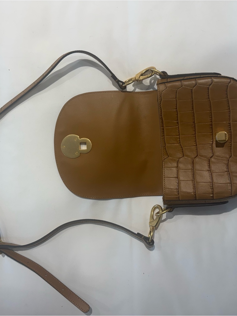 Longchamp Cavalcade croc-embossed leather shoulder bag - Picture 3 of 5